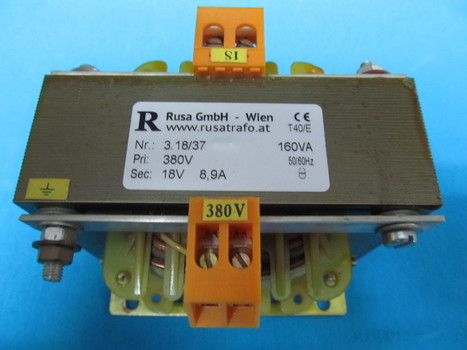 Einphasentrafo 160VA 3.18/37
